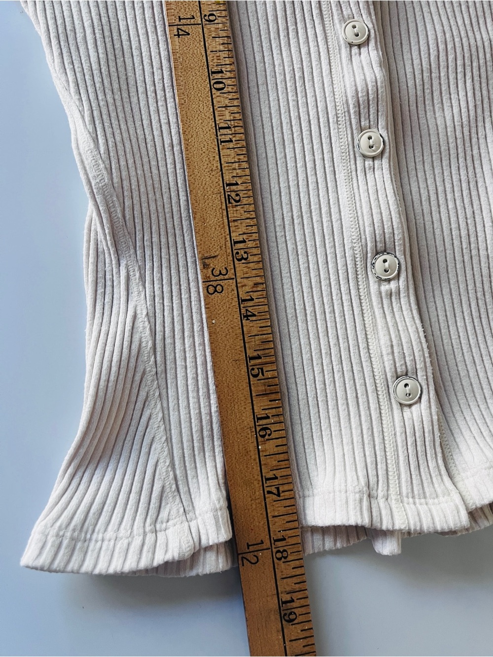 Free People Intimately Free Button Front Ribbed Top • Size XS - Picture 7 of 7